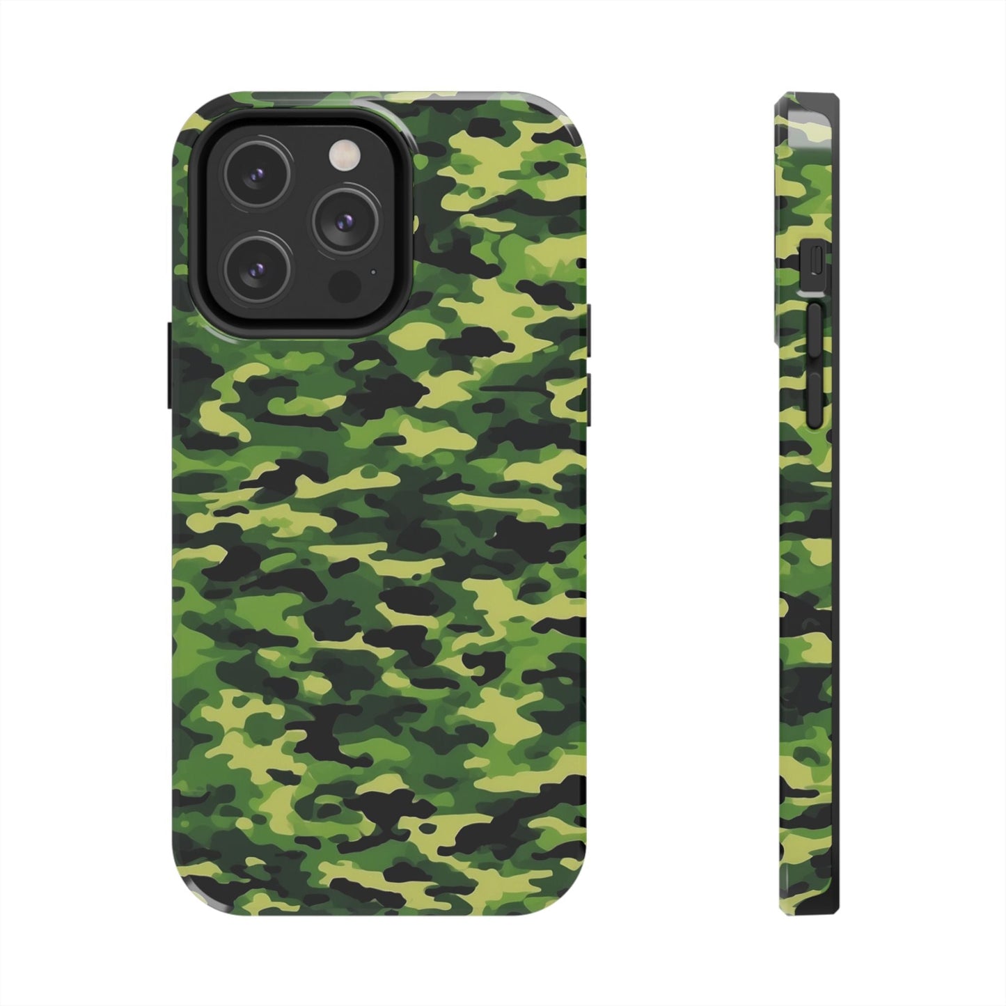 Green Woodland Camouflage – iPhone Case, Sleek and Durable Design - BOGO Cases