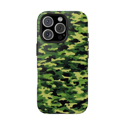 Green Woodland Camouflage – iPhone Case, Sleek and Durable Design - BOGO Cases