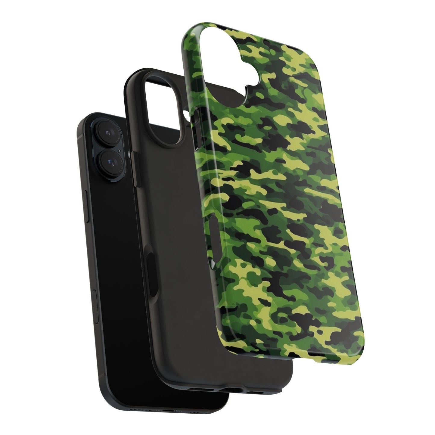 Green Woodland Camouflage – iPhone Case, Sleek and Durable Design - BOGO Cases