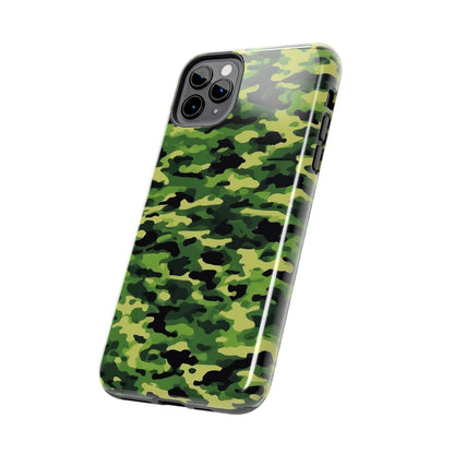 Green Woodland Camouflage – iPhone Case, Sleek and Durable Design - BOGO Cases