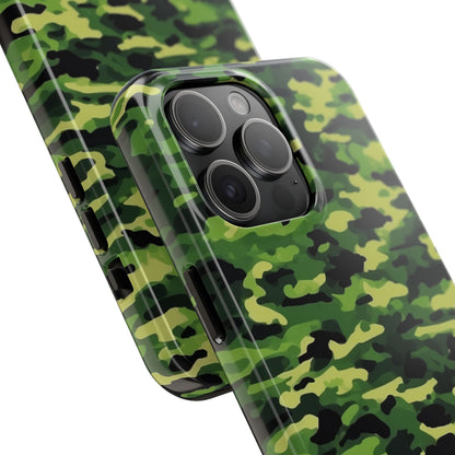 Green Woodland Camouflage – iPhone Case, Sleek and Durable Design - BOGO Cases