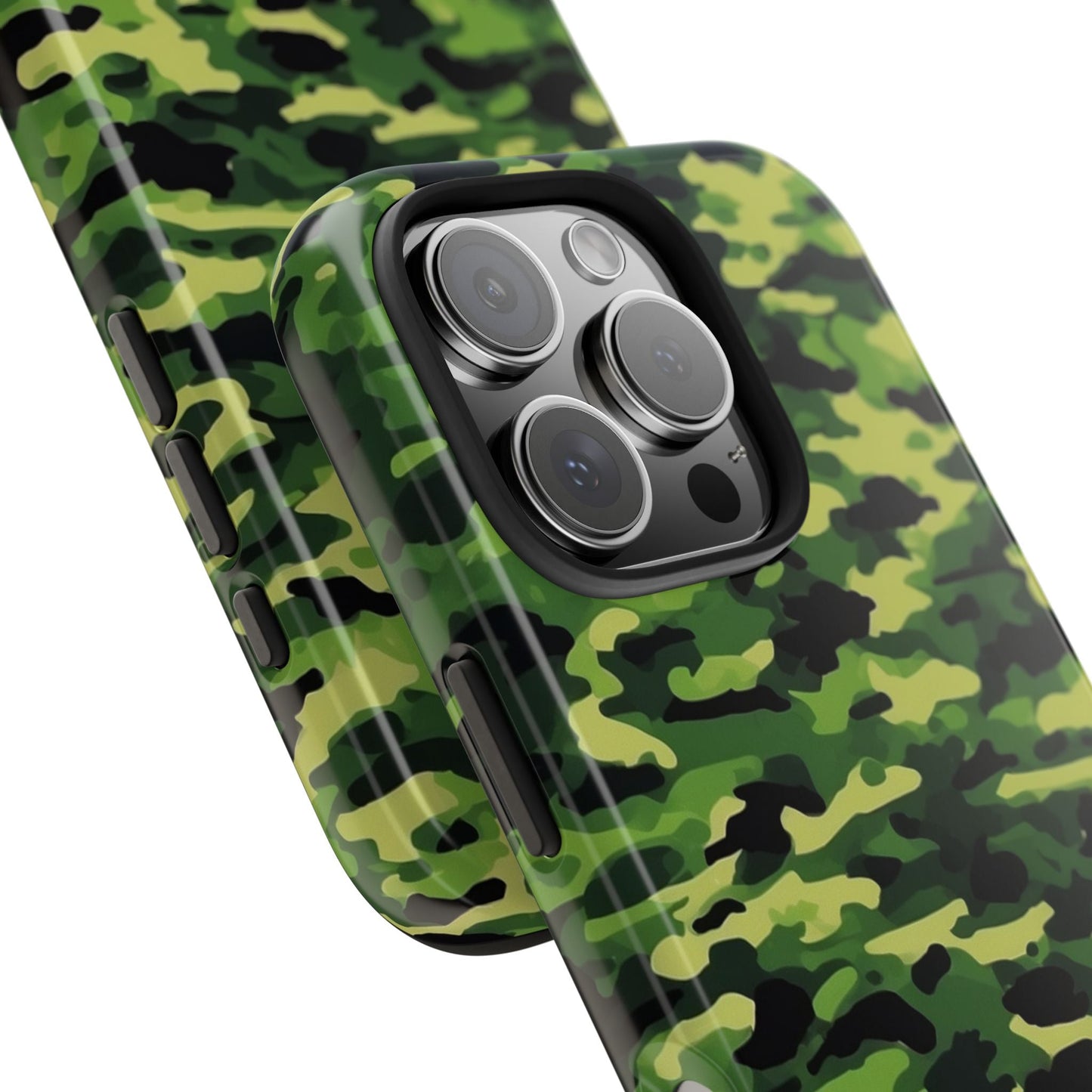 Green Woodland Camouflage – iPhone Case, Sleek and Durable Design - BOGO Cases