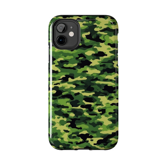 Green Woodland Camouflage – iPhone Case, Sleek and Durable Design - BOGO Cases