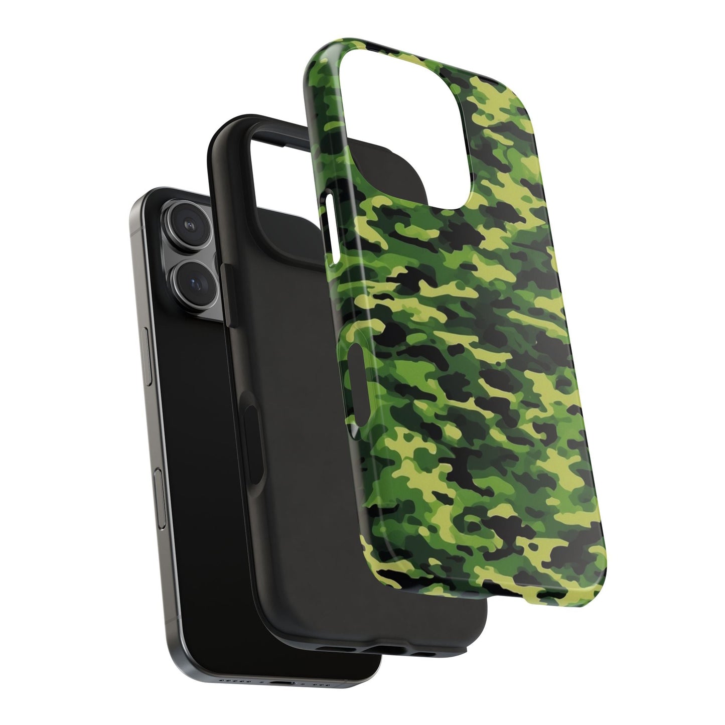 Green Woodland Camouflage – iPhone Case, Sleek and Durable Design - BOGO Cases