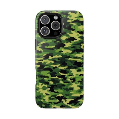 Green Woodland Camouflage – iPhone Case, Sleek and Durable Design - BOGO Cases