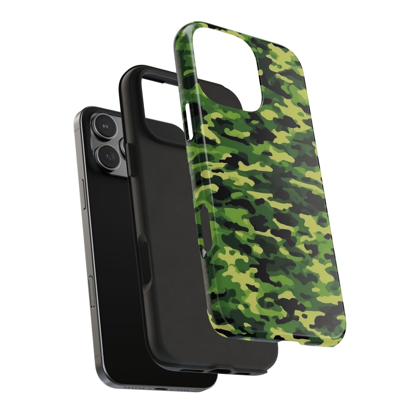 Green Woodland Camouflage – iPhone Case, Sleek and Durable Design - BOGO Cases