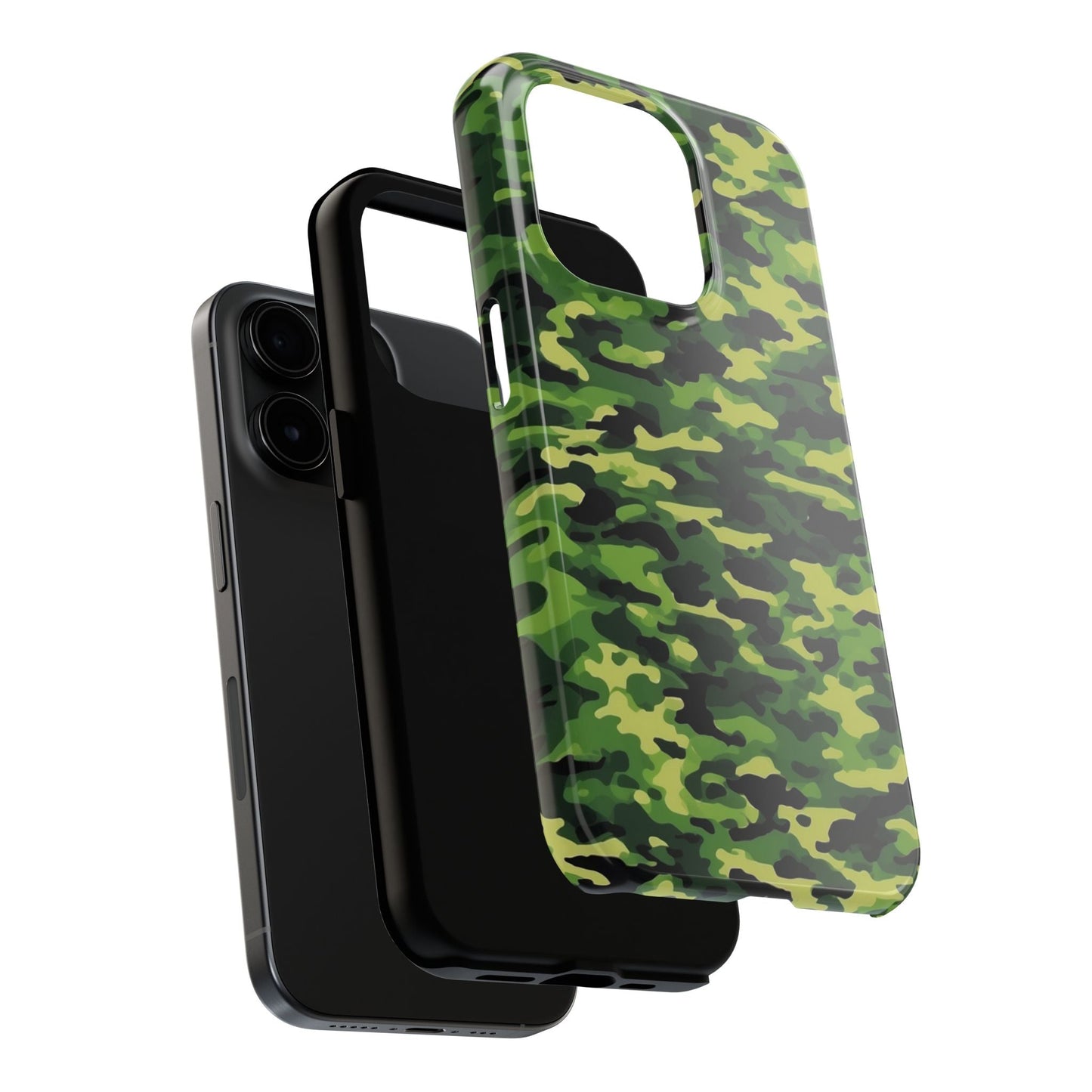 Green Woodland Camouflage – iPhone Case, Sleek and Durable Design - BOGO Cases