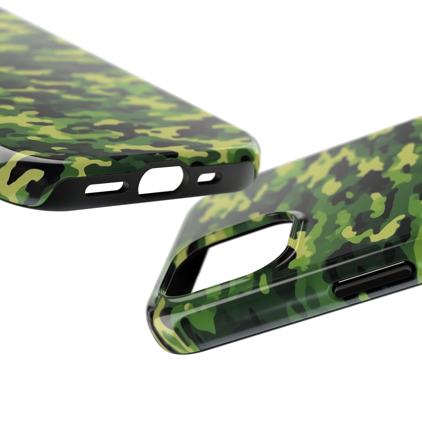 Green Woodland Camouflage – iPhone Case, Sleek and Durable Design - BOGO Cases