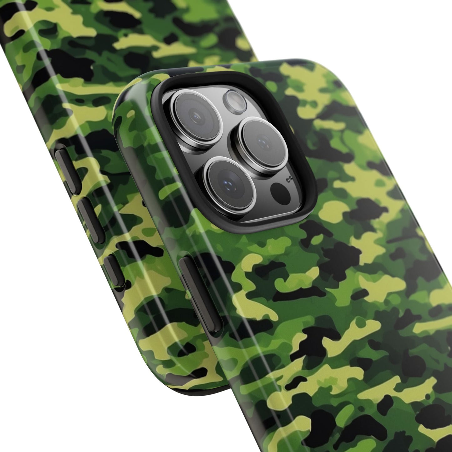 Green Woodland Camouflage – iPhone Case, Sleek and Durable Design - BOGO Cases