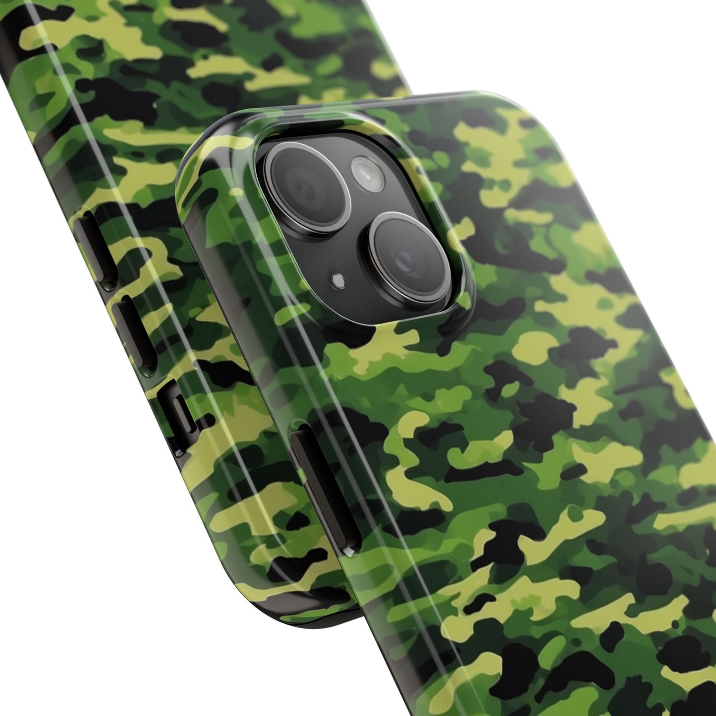 Green Woodland Camouflage – iPhone Case, Sleek and Durable Design - BOGO Cases
