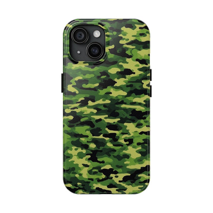 Green Woodland Camouflage – iPhone Case, Sleek and Durable Design - BOGO Cases