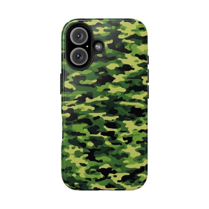 Green Woodland Camouflage – iPhone Case, Sleek and Durable Design - BOGO Cases
