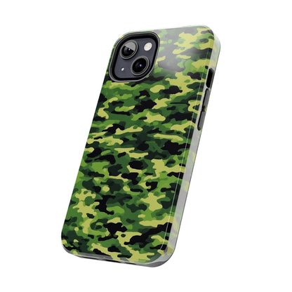 Green Woodland Camouflage – iPhone Case, Sleek and Durable Design - BOGO Cases