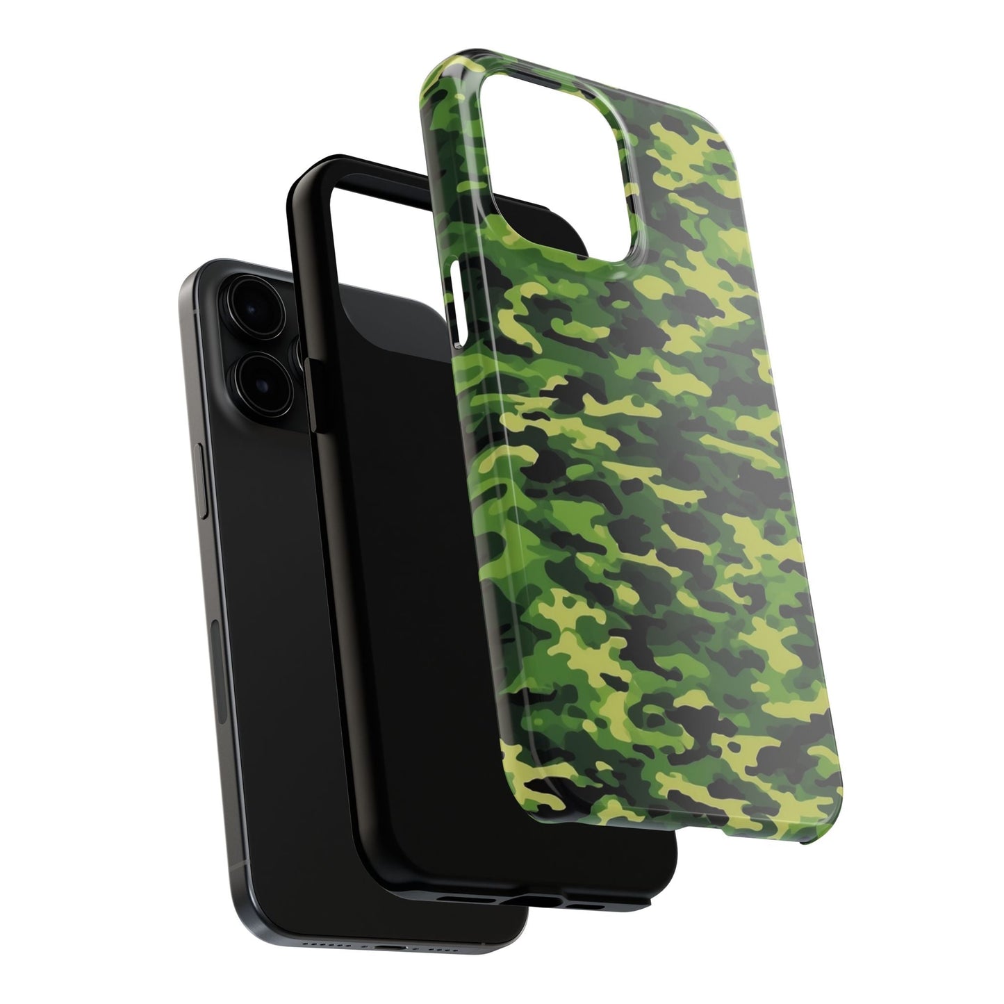 Green Woodland Camouflage – iPhone Case, Sleek and Durable Design - BOGO Cases