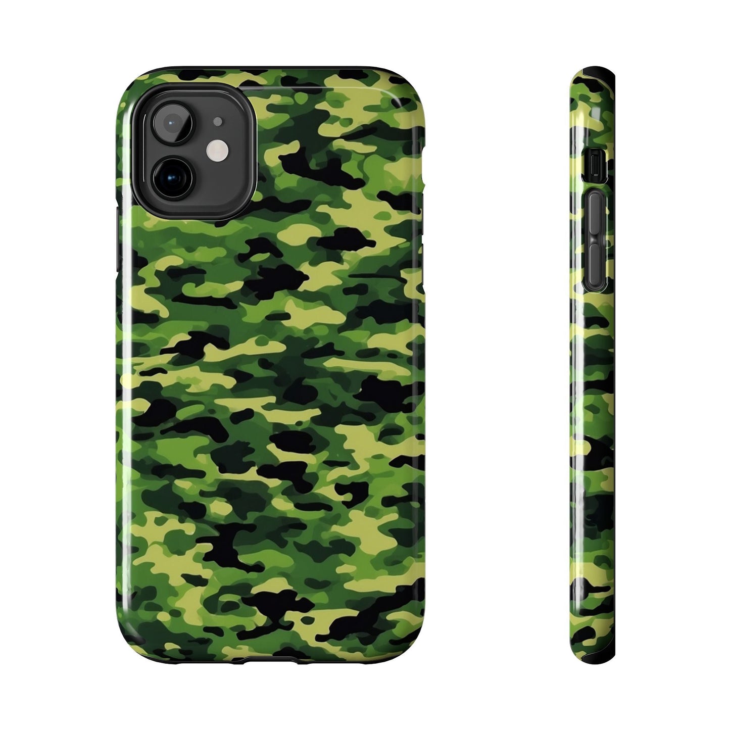 Green Woodland Camouflage – iPhone Case, Sleek and Durable Design - BOGO Cases