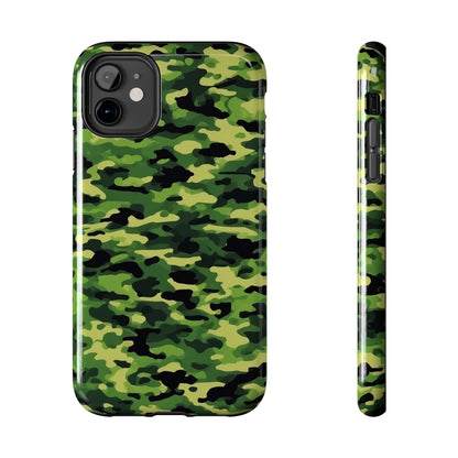 Green Woodland Camouflage – iPhone Case, Sleek and Durable Design - BOGO Cases