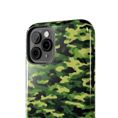 Green Woodland Camouflage – iPhone Case, Sleek and Durable Design - BOGO Cases