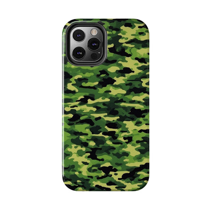 Green Woodland Camouflage – iPhone Case, Sleek and Durable Design - BOGO Cases