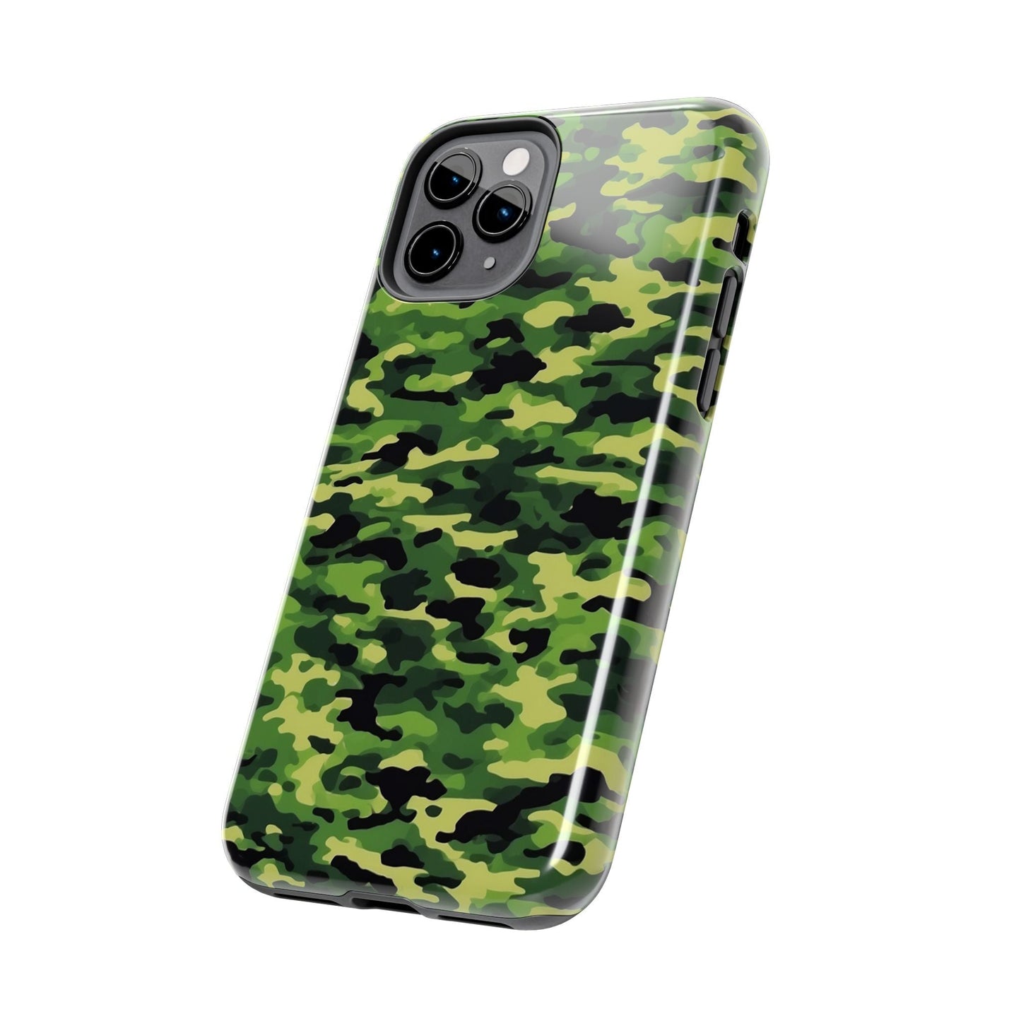 Green Woodland Camouflage – iPhone Case, Sleek and Durable Design - BOGO Cases