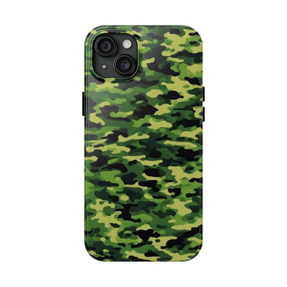Green Woodland Camouflage – iPhone Case, Sleek and Durable Design - BOGO Cases