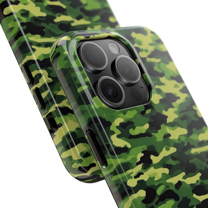Green Woodland Camouflage – iPhone Case, Sleek and Durable Design - BOGO Cases