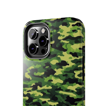Green Woodland Camouflage – iPhone Case, Sleek and Durable Design - BOGO Cases
