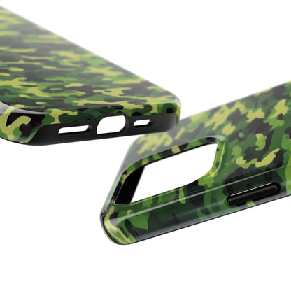 Green Woodland Camouflage – iPhone Case, Sleek and Durable Design - BOGO Cases