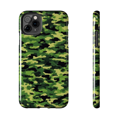 Green Woodland Camouflage – iPhone Case, Sleek and Durable Design - BOGO Cases