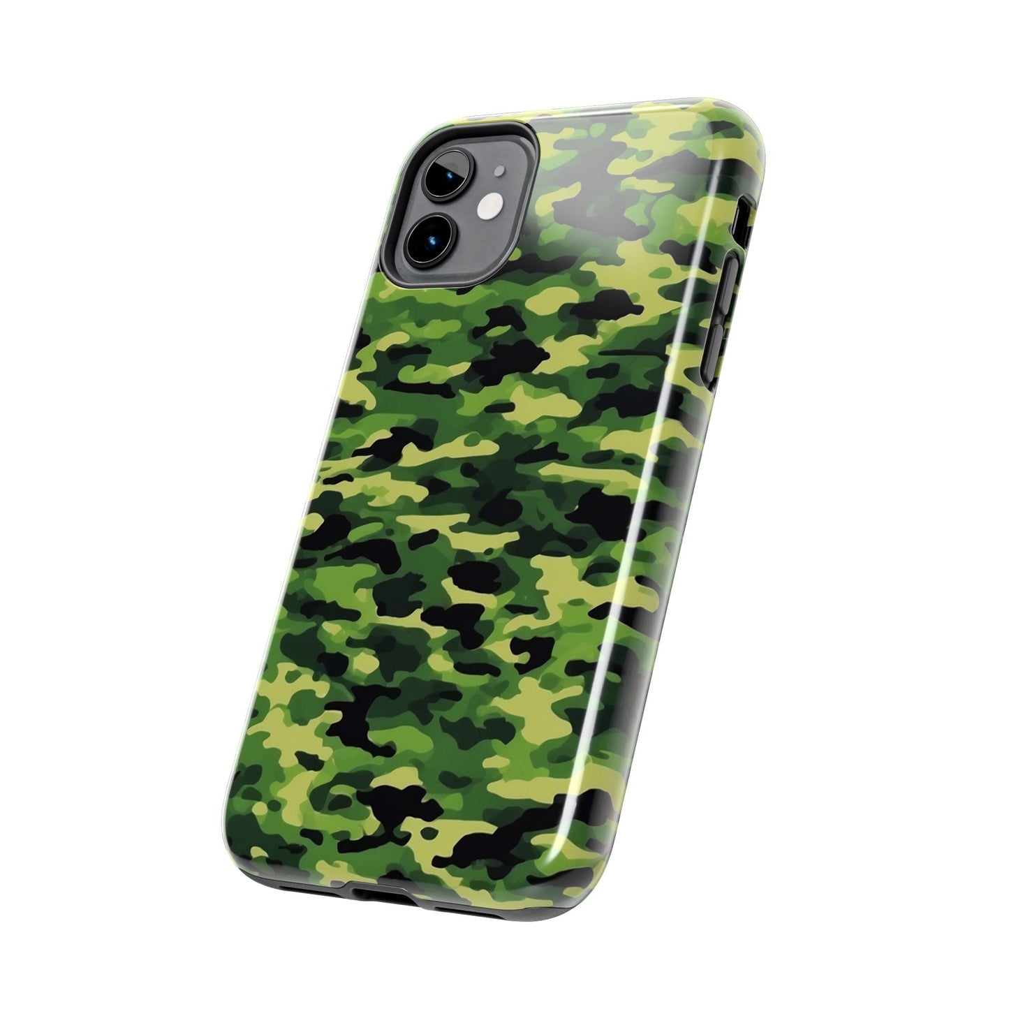 Green Woodland Camouflage – iPhone Case, Sleek and Durable Design - BOGO Cases