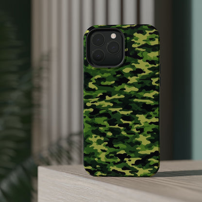 Green Woodland Camouflage – MagSafe iPhone Case, Slim and Shockproof - BOGO Cases