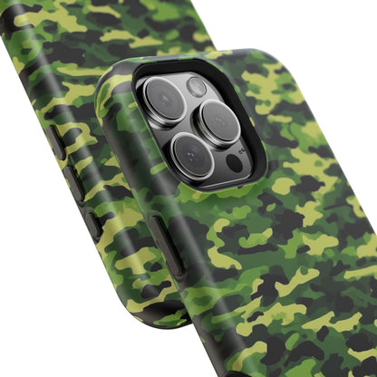 Green Woodland Camouflage – MagSafe iPhone Case, Slim and Shockproof - BOGO Cases