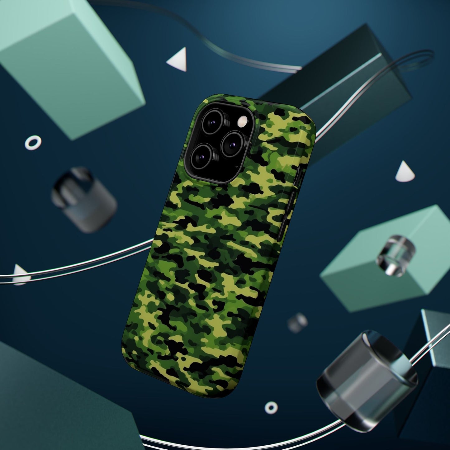 Green Woodland Camouflage – MagSafe iPhone Case, Slim and Shockproof - BOGO Cases