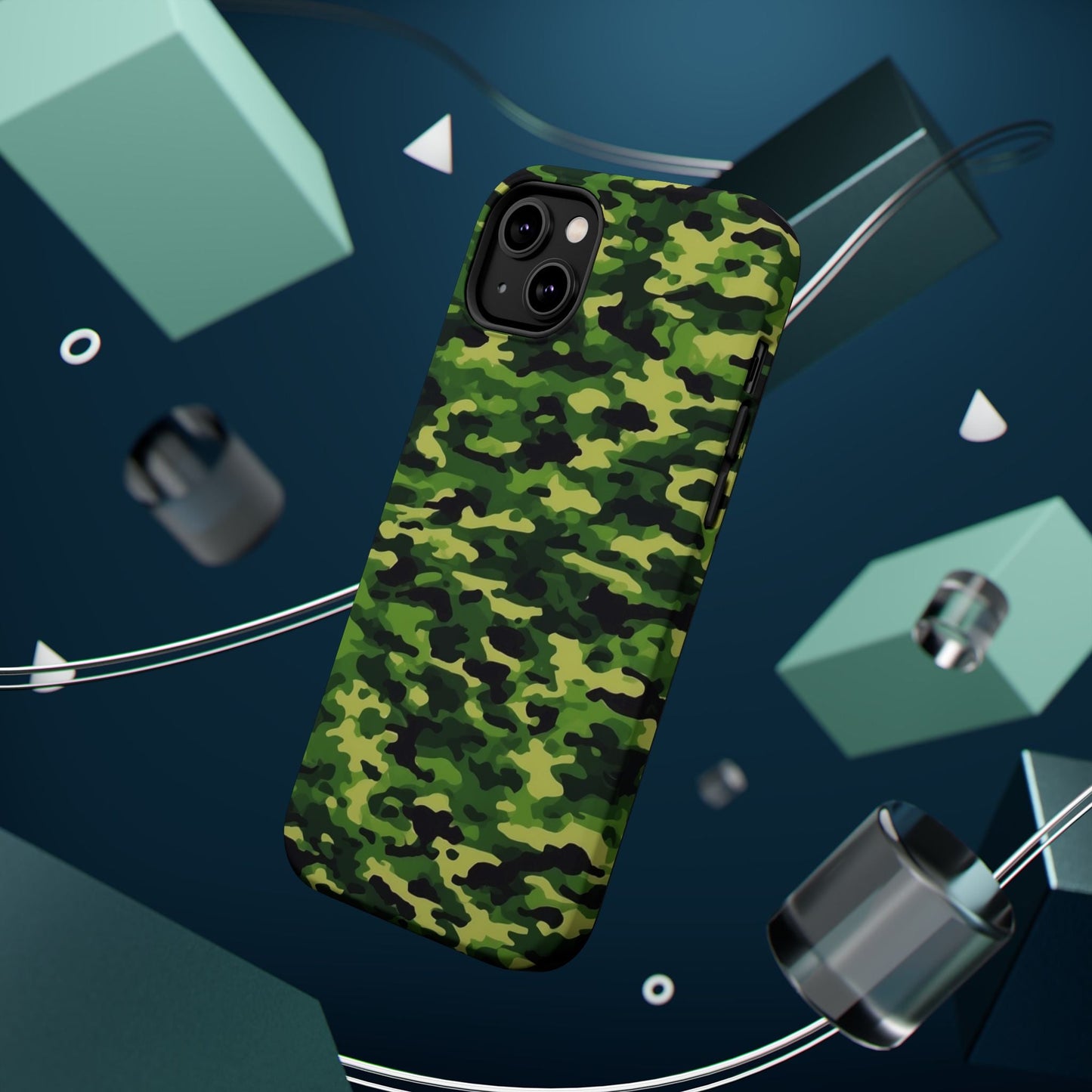 Green Woodland Camouflage – MagSafe iPhone Case, Slim and Shockproof - BOGO Cases