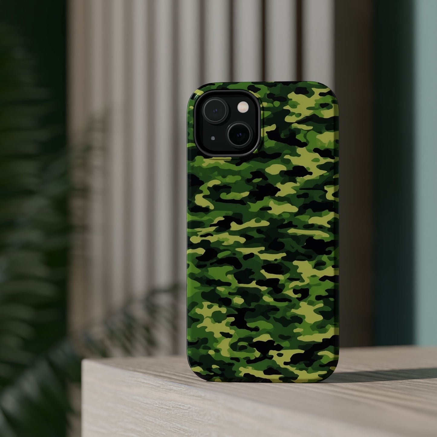 Green Woodland Camouflage – MagSafe iPhone Case, Slim and Shockproof - BOGO Cases