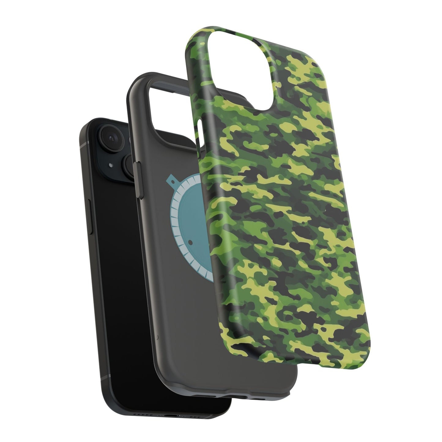 Green Woodland Camouflage – MagSafe iPhone Case, Slim and Shockproof - BOGO Cases