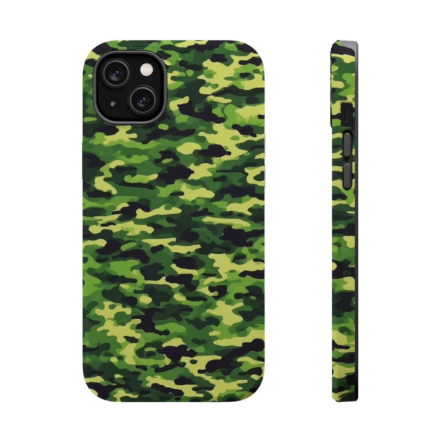 Green Woodland Camouflage – MagSafe iPhone Case, Slim and Shockproof - BOGO Cases