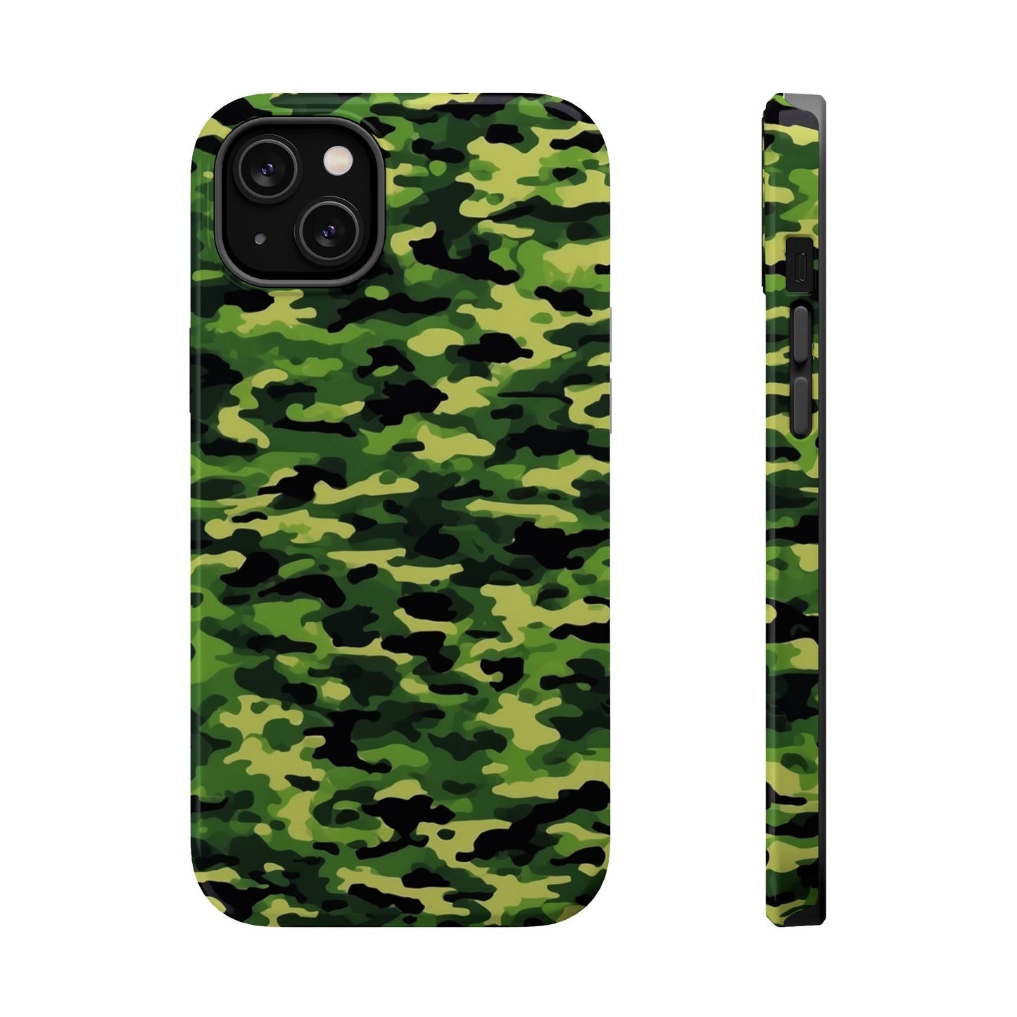 Green Woodland Camouflage – MagSafe iPhone Case, Slim and Shockproof - BOGO Cases