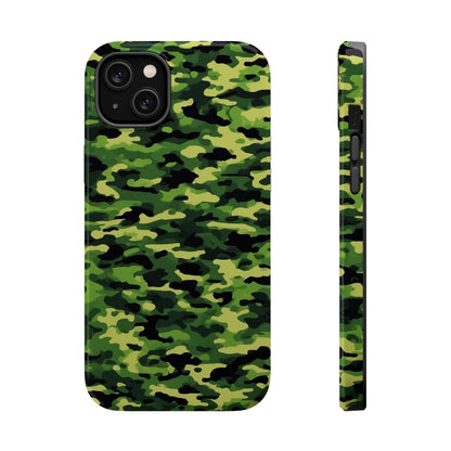 Green Woodland Camouflage – MagSafe iPhone Case, Slim and Shockproof - BOGO Cases