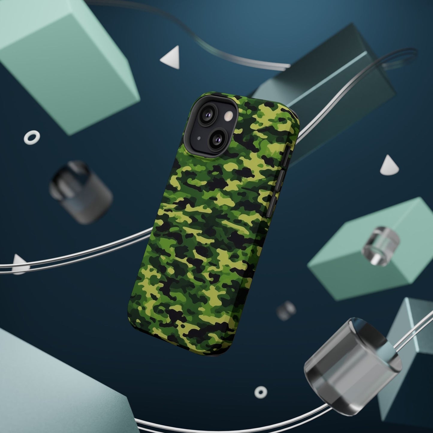 Green Woodland Camouflage – MagSafe iPhone Case, Slim and Shockproof - BOGO Cases