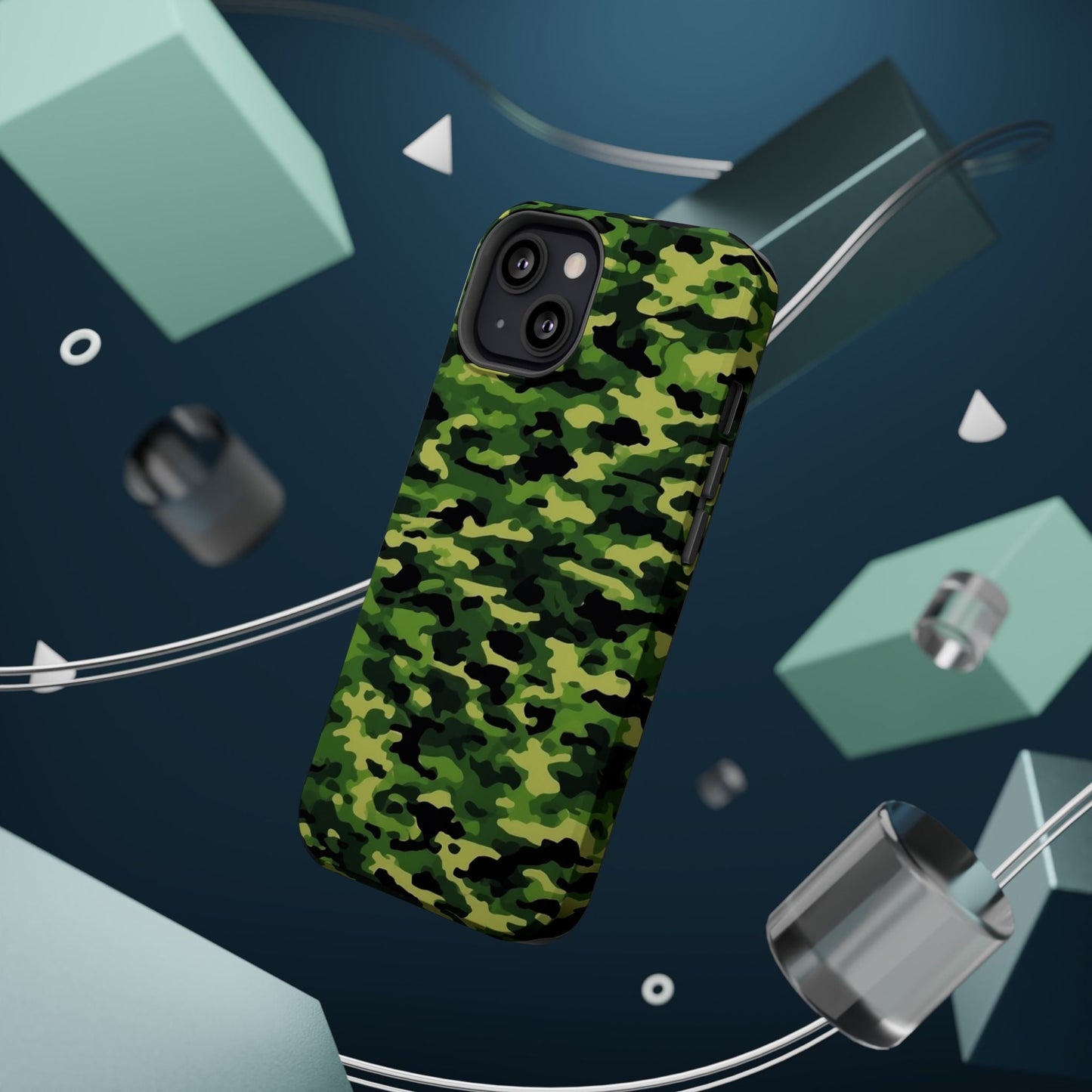 Green Woodland Camouflage – MagSafe iPhone Case, Slim and Shockproof - BOGO Cases