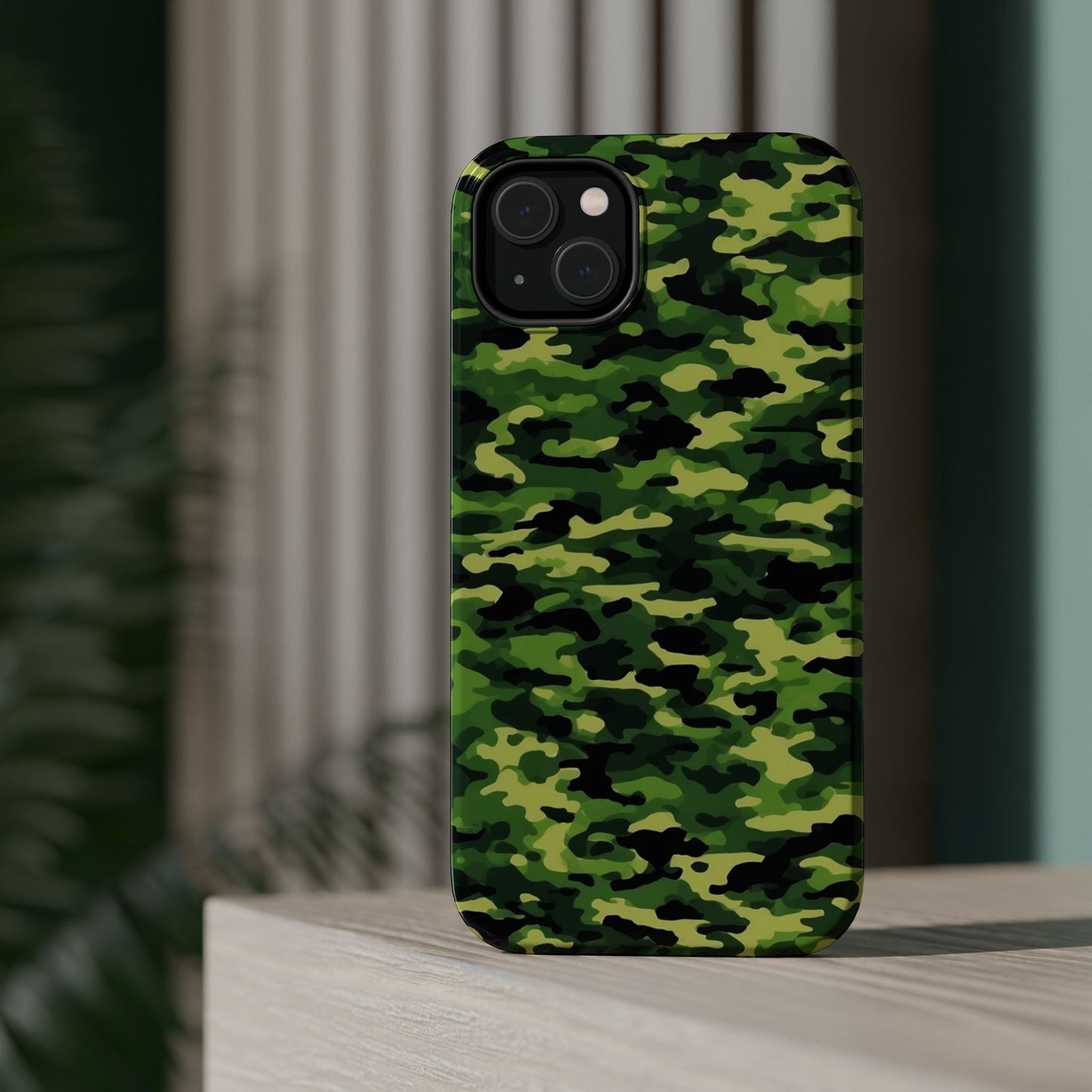 Green Woodland Camouflage – MagSafe iPhone Case, Slim and Shockproof - BOGO Cases