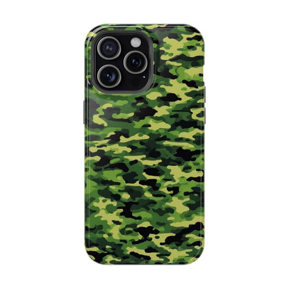 Green Woodland Camouflage – MagSafe iPhone Case, Slim and Shockproof - BOGO Cases