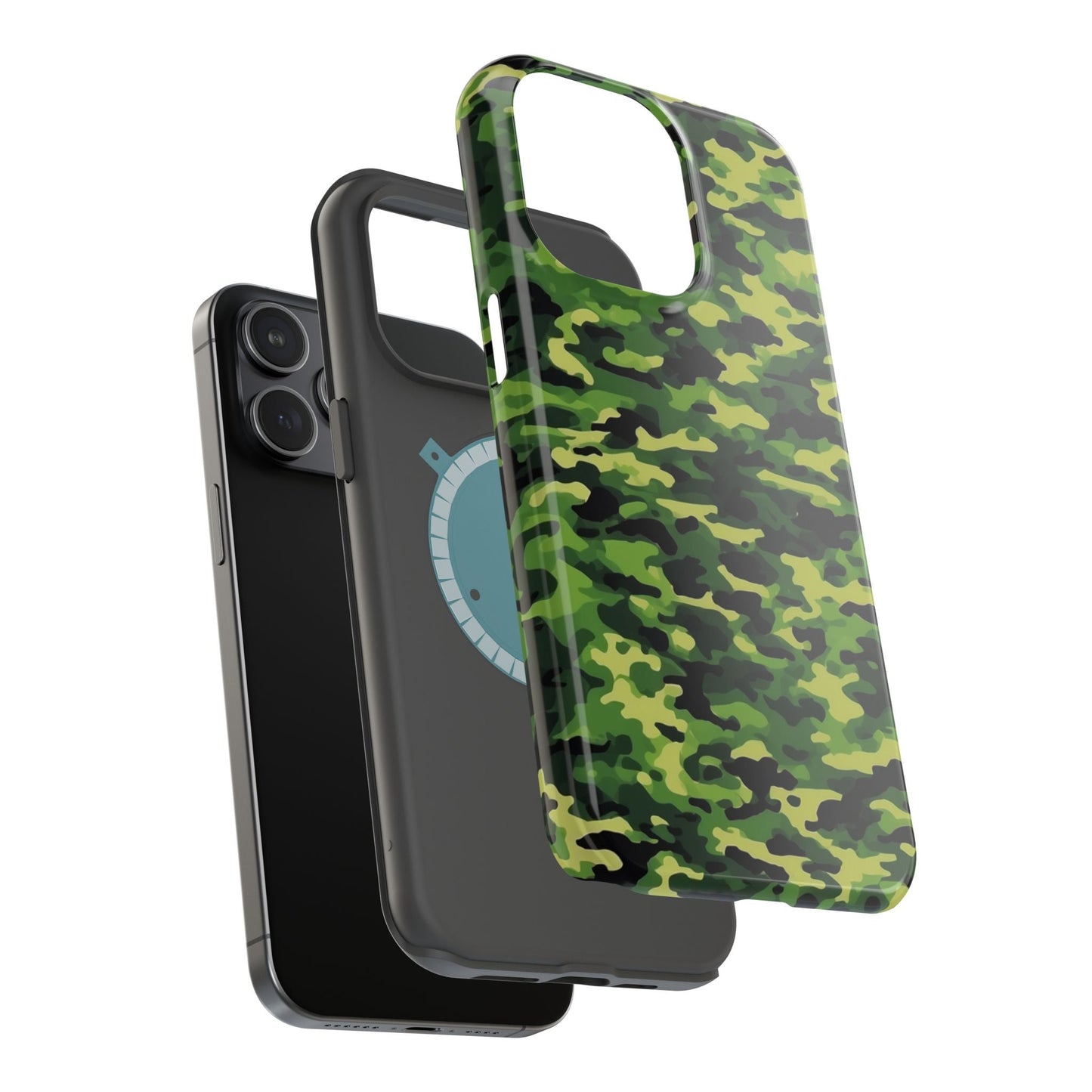 Green Woodland Camouflage – MagSafe iPhone Case, Slim and Shockproof - BOGO Cases