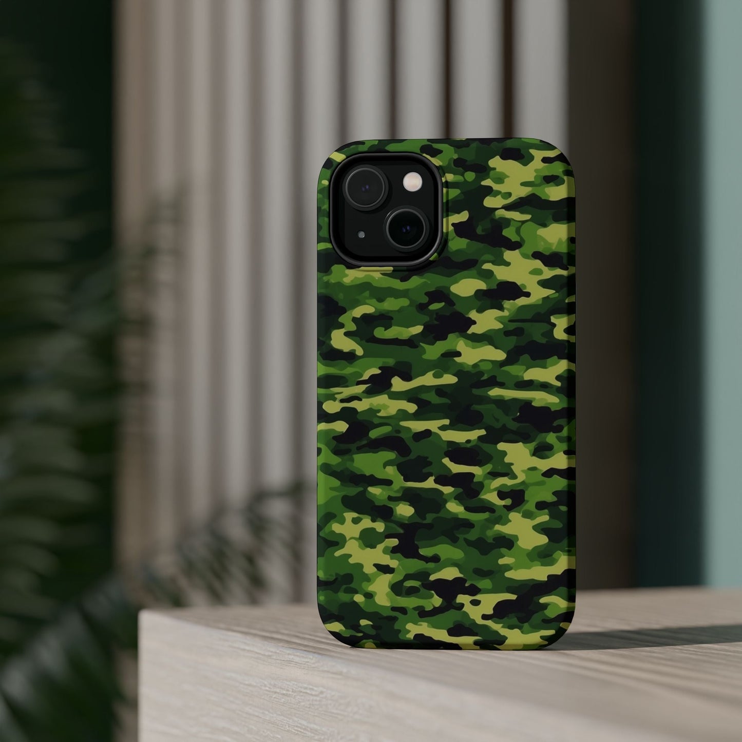 Green Woodland Camouflage – MagSafe iPhone Case, Slim and Shockproof - BOGO Cases