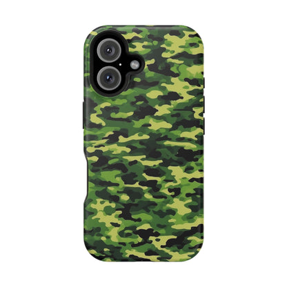 Green Woodland Camouflage – MagSafe iPhone Case, Slim and Shockproof - BOGO Cases