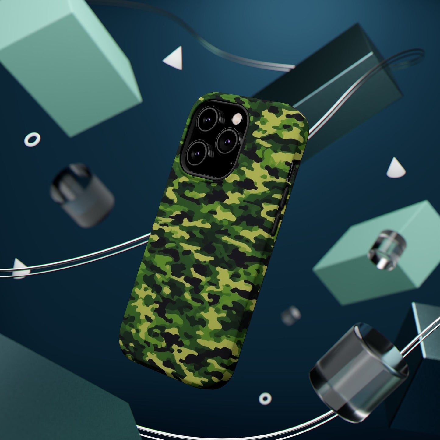 Green Woodland Camouflage – MagSafe iPhone Case, Slim and Shockproof - BOGO Cases