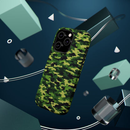 Green Woodland Camouflage – MagSafe iPhone Case, Slim and Shockproof - BOGO Cases