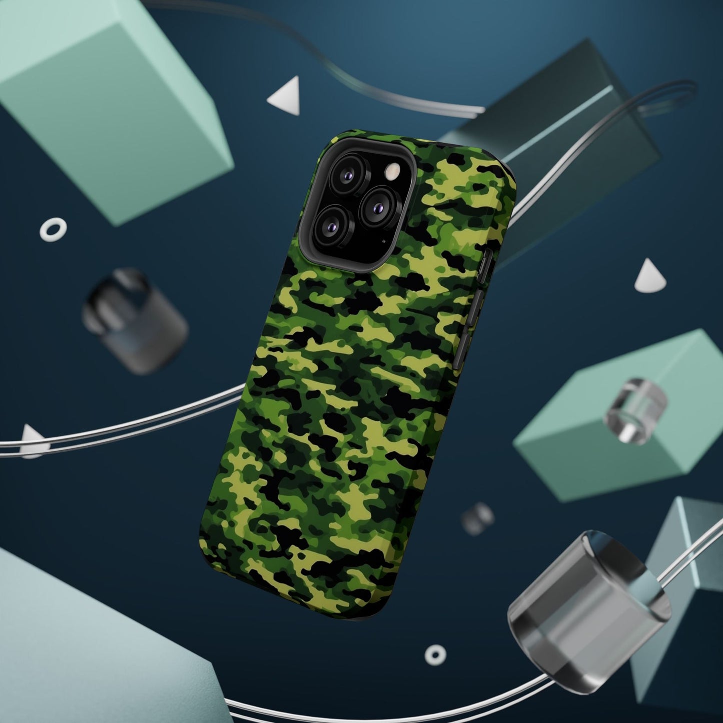 Green Woodland Camouflage – MagSafe iPhone Case, Slim and Shockproof - BOGO Cases