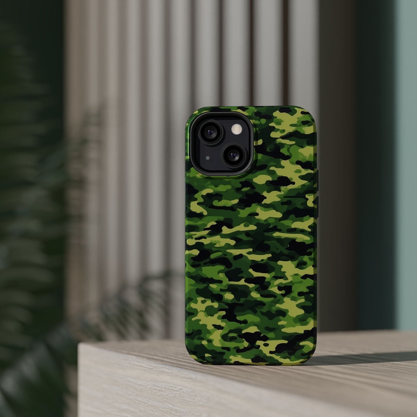 Green Woodland Camouflage – MagSafe iPhone Case, Slim and Shockproof - BOGO Cases