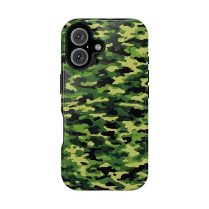 Green Woodland Camouflage – MagSafe iPhone Case, Slim and Shockproof - BOGO Cases
